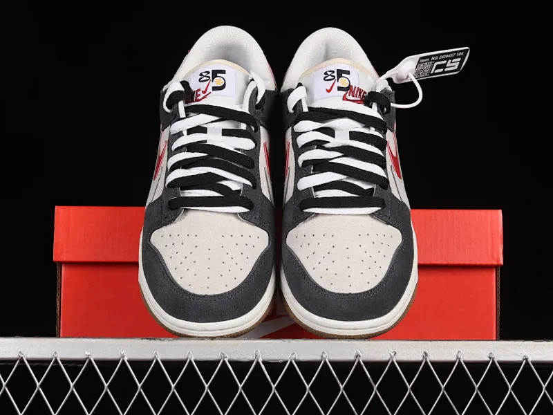 All categories Nk SB Dunk series Nk SB Dunk Low low-top sneakers Nk SB Dunk Low "85" gray red double hook SB low-top sports and leisure sneakers DO9457-104